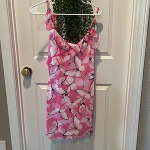 Elodie woman’s medium pink butterfly dress